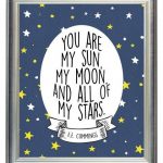DIGITAL You Are My Sun, My Moon, & All of My Stars Outer Space Nursery Print Art, Print for Baby Kid Room, Wall Art Decor - ANY SIZE