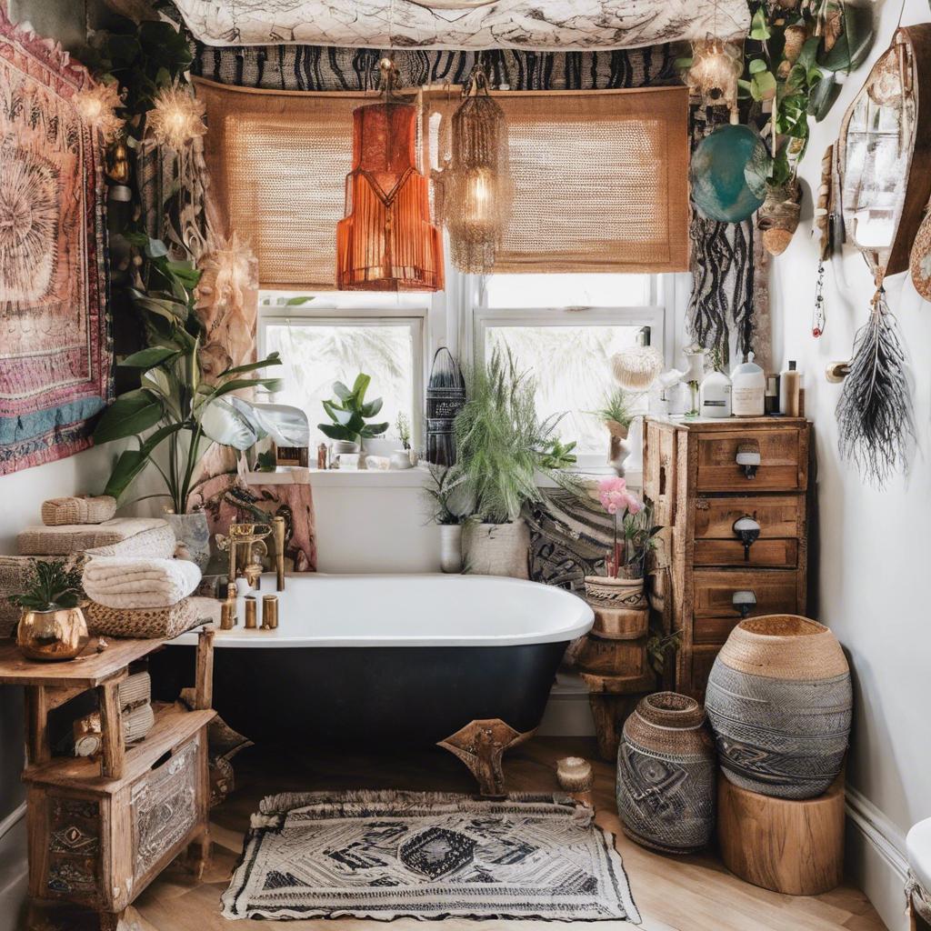 Ideas for Mixing Textures and Patterns in Your Boho Bathroom