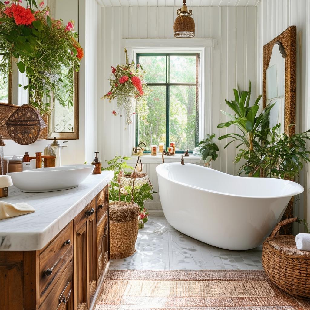 Boho Chic: Elevate Your Bathroom with Eclectic Design