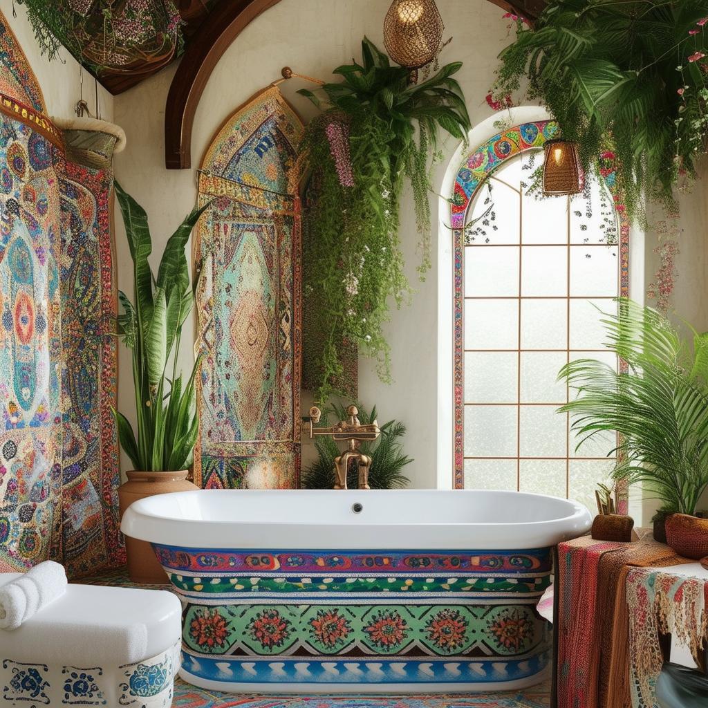 Boho Bliss: Elevate Your Bathroom with Eclectic Design