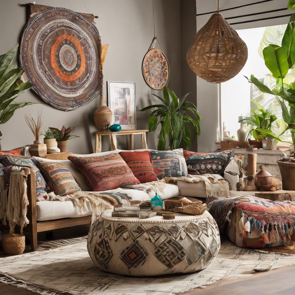 Incorporating earthy‍ tones‌ and textures into⁣ your boho‍ living room