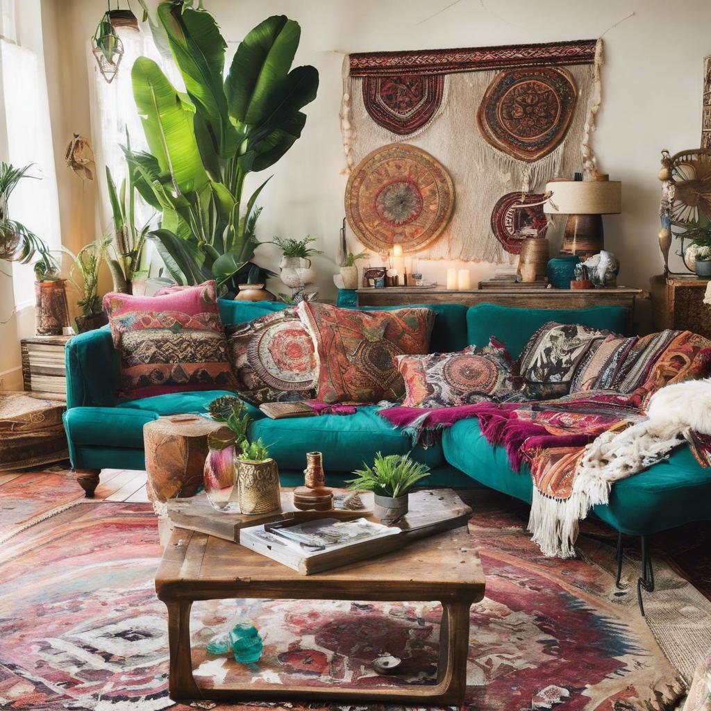 Accessorize Your Boho Living Room with Global Finds and Vintage Pieces