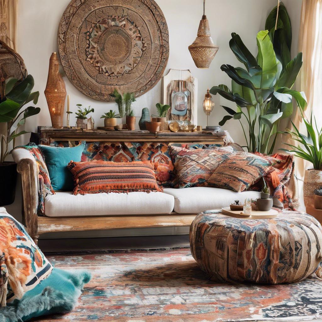 Enhance Your Boho Living Room with Layered Textures and Patterns