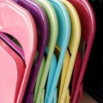How to make over your folding chairs with spray paint