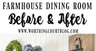 Farmhouse Dining Room Makeover Reveal - Before And After