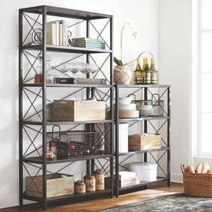 Home Decorators Collection Ryan Burnished Black 5 Shelf Open Bookcase
