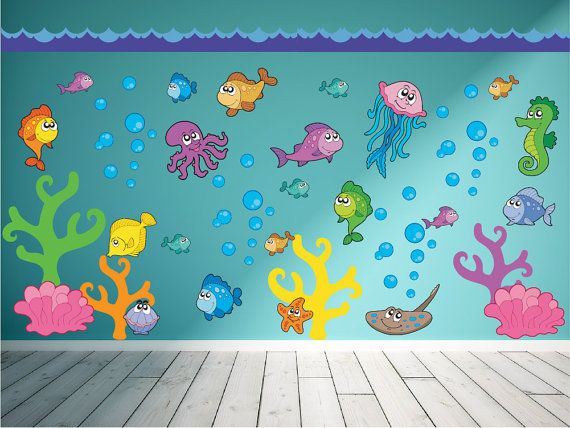 Ocean Wall Decal - Fish Wall Decal - Under the Sea Wall Decal
