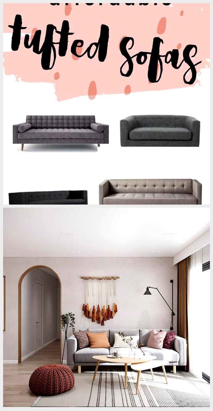 Cute settee sofa in home interior